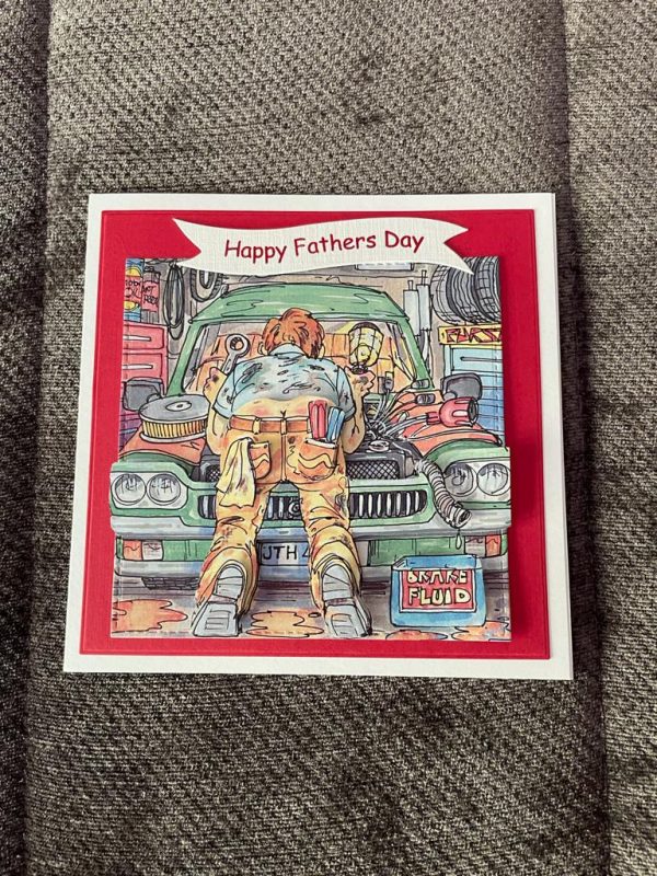 handmade-3d-mechanic-themed-birthday-father's-day-card