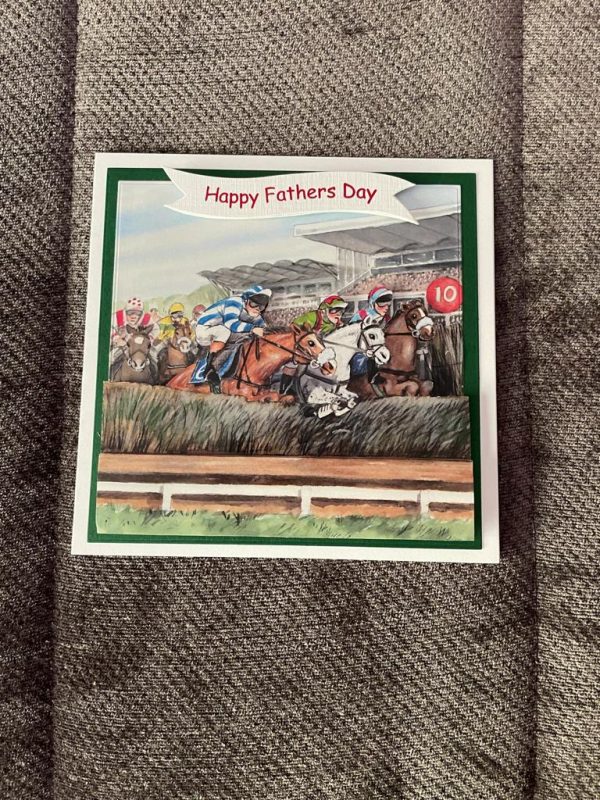 handmade-3d-horse-racing-th-birthday-father's-day-themed-card